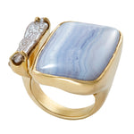 Tandem Ring, Blue Lace Agate