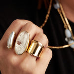 Gold Essentials Vermeil Cigar Band Ring