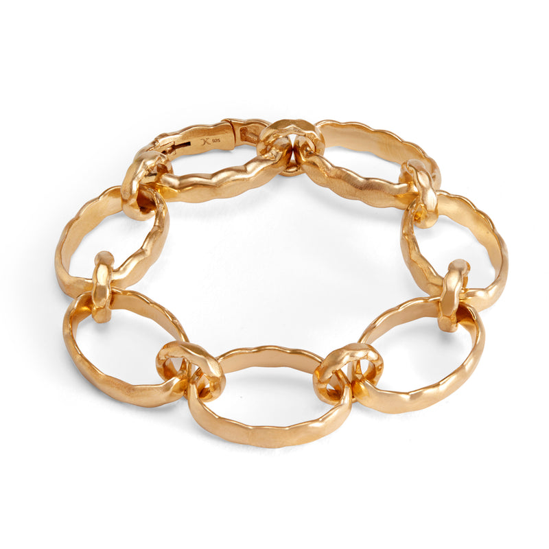 Gold Essentials Vermeil Large Oval Loops Bracelet