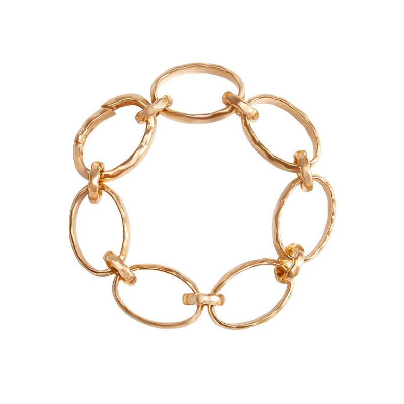 Gold Essentials Vermeil Large Oval Loops Bracelet