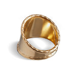 Gold Essentials Vermeil Cigar Band Ring